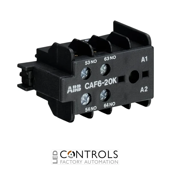 GJL1201330R0005 ABB CAF6-20K Auxiliary Contact Block 2NO Front Mount