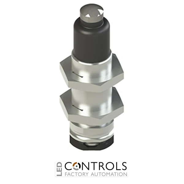 VN AA0EE Pizzato Head plunger with M12 threaded bearing with external rubber gasket