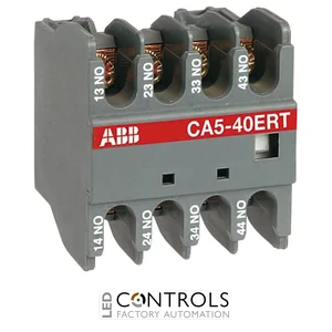1SBN010042R1022 ABB CA5-22ERT Auxiliary Contact Block 4-Pole 2NO+2NC Front Mounted Screw Terminal