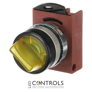 1SFA184613R9103 ABB P9MSLZ1G Yellow Illuminated 3-Position Maintained/Momentary Selector Switch - image 3