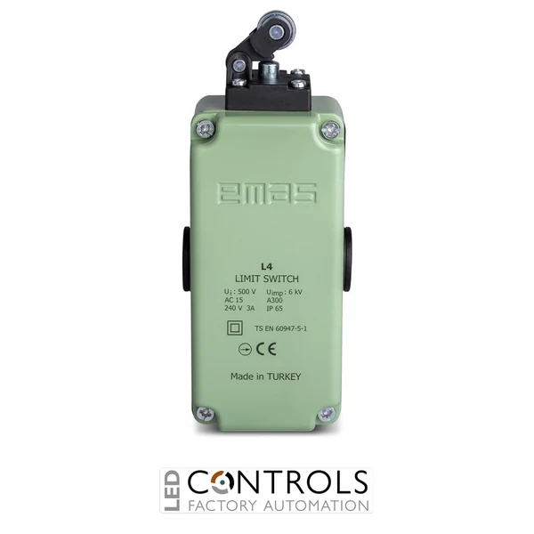 EMAS L4K16MIM311 EMAS L4 SERIES LIMIT SW.-SNP ACT. 2NC+2NO- METAL ROLLER