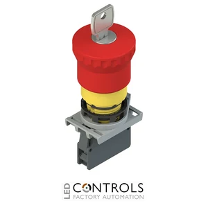 E2 AC-DXBC1007 Pizzato Complete unit with emergency pushbutton, fixing adapter and contacts